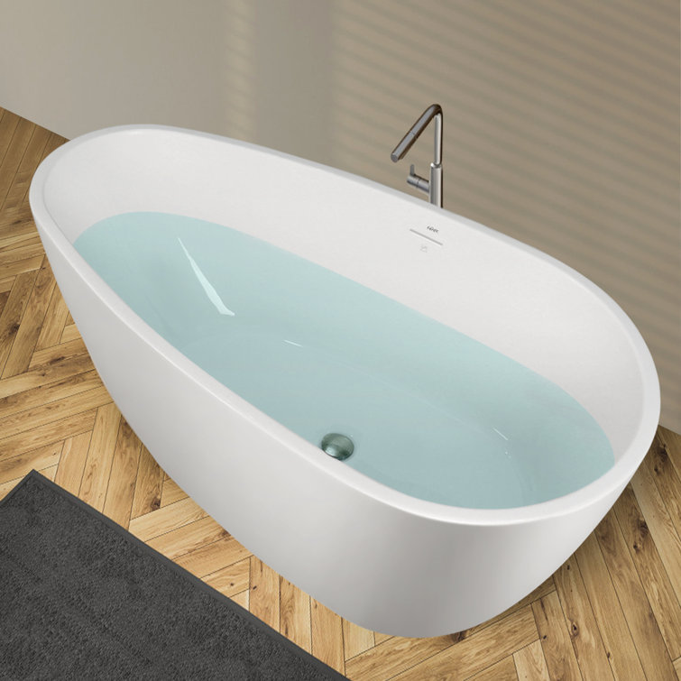 Ferdy Tamago 55 In Freestanding Bathtub New Egg Oval Shaped
